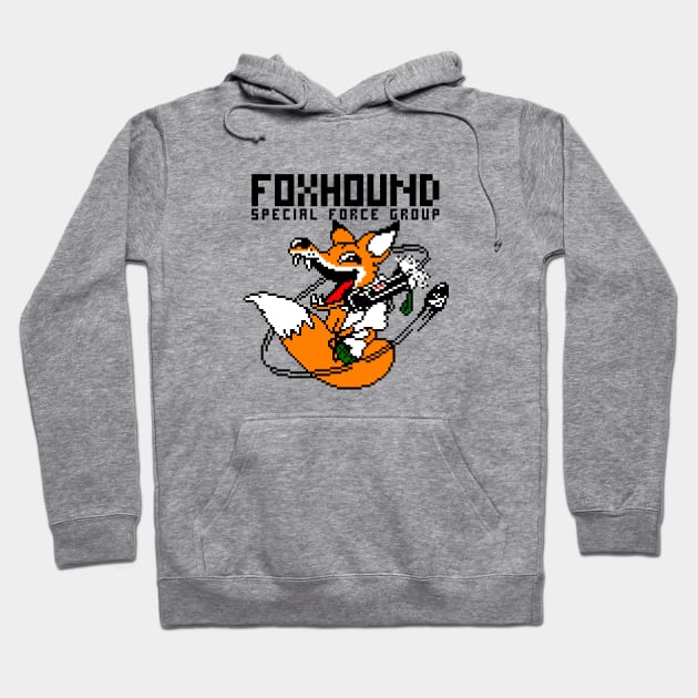 FOXHOUND pixel art MGS logo #1 Hoodie by FbsArts